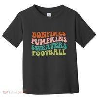 Bonfires Pumpkins Sweaters Football Fall Season Toddler T-Shirt thumb 0