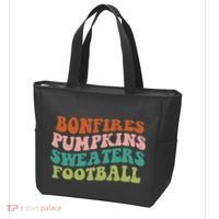 Bonfires Pumpkins Sweaters Football Fall Season Tote Bag thumb 3