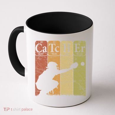 Baseball Periodic Table Elements Nerd Baseball Catcher Retro Coffee Mug