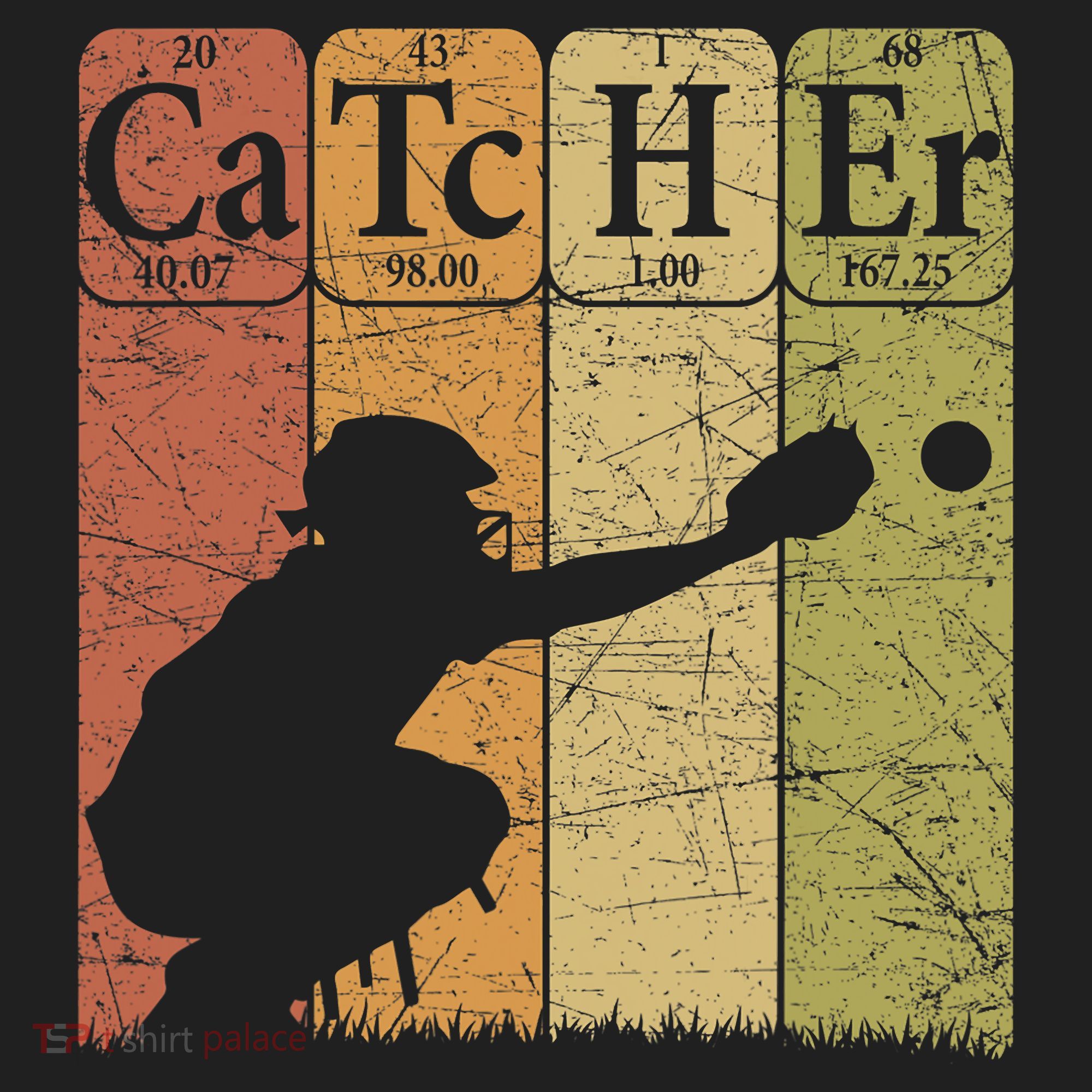 Baseball Periodic Table Elements Nerd Baseball Catcher Retro Tumbler