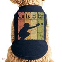 Baseball Periodic Table Elements Nerd Baseball Catcher Retro Doggie Tank thumb 0
