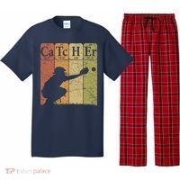 Baseball Periodic Table Elements Nerd Baseball Catcher Retro Pajama Set thumb 0