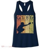 Baseball Periodic Table Elements Nerd Baseball Catcher Retro Women's Tank Top thumb 0