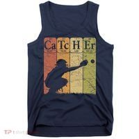 Baseball Periodic Table Elements Nerd Baseball Catcher Retro Tank Top thumb 0