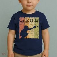 Baseball Periodic Table Elements Nerd Baseball Catcher Retro Toddler T-Shirt thumb 2