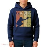 Baseball Periodic Table Elements Nerd Baseball Catcher Retro Kids Hoodie thumb 4