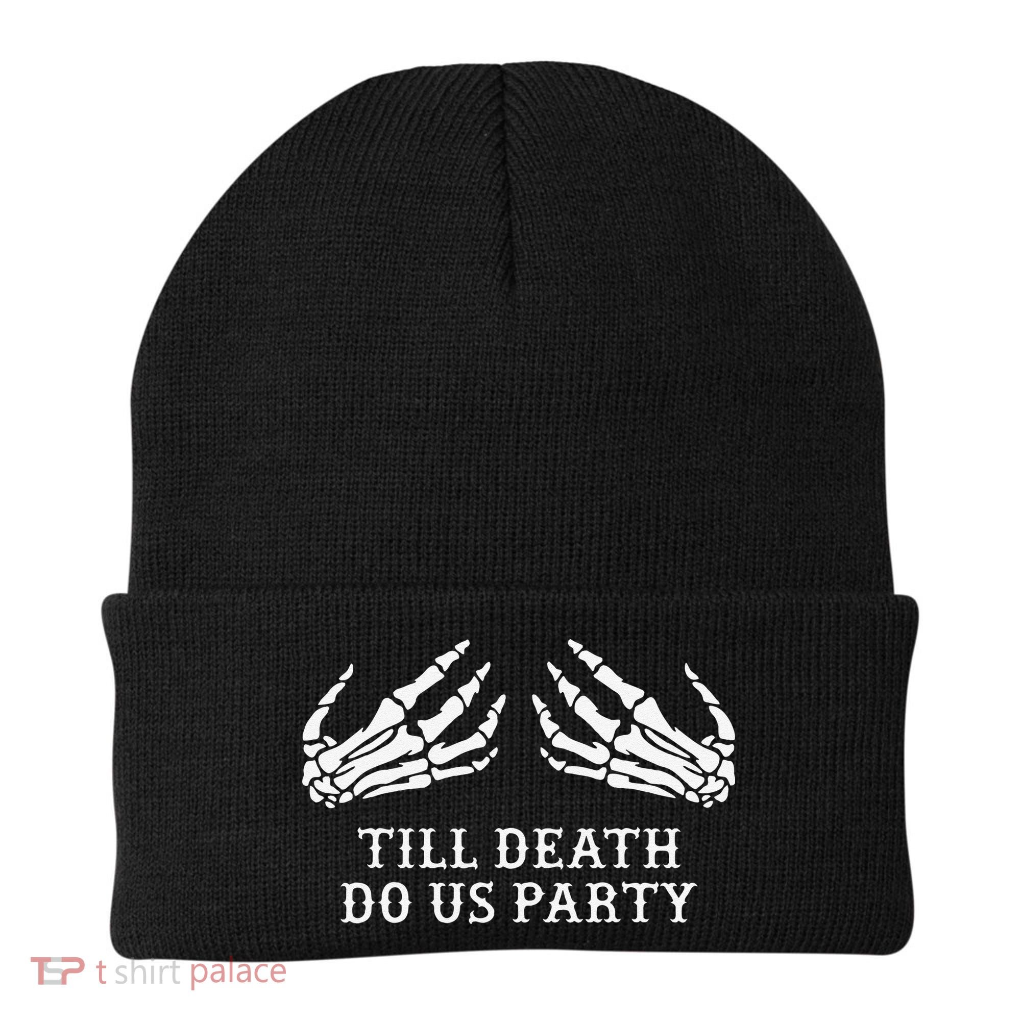 Bachelorette Party Till Death Do Us Party Halloween Beanie