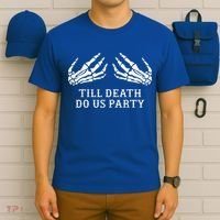 Bachelorette Party Till Death Do Us Party Halloween T-Shirt thumb 6