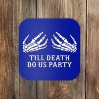 Bachelorette Party Till Death Do Us Party Halloween Coaster thumb 0