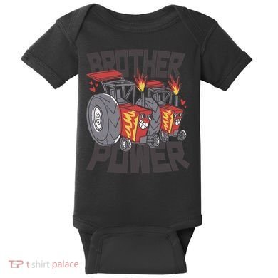 Brother Power Tractor Baby Bodysuit