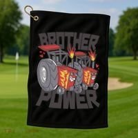 Brother Power Tractor Golf Towel thumb 1