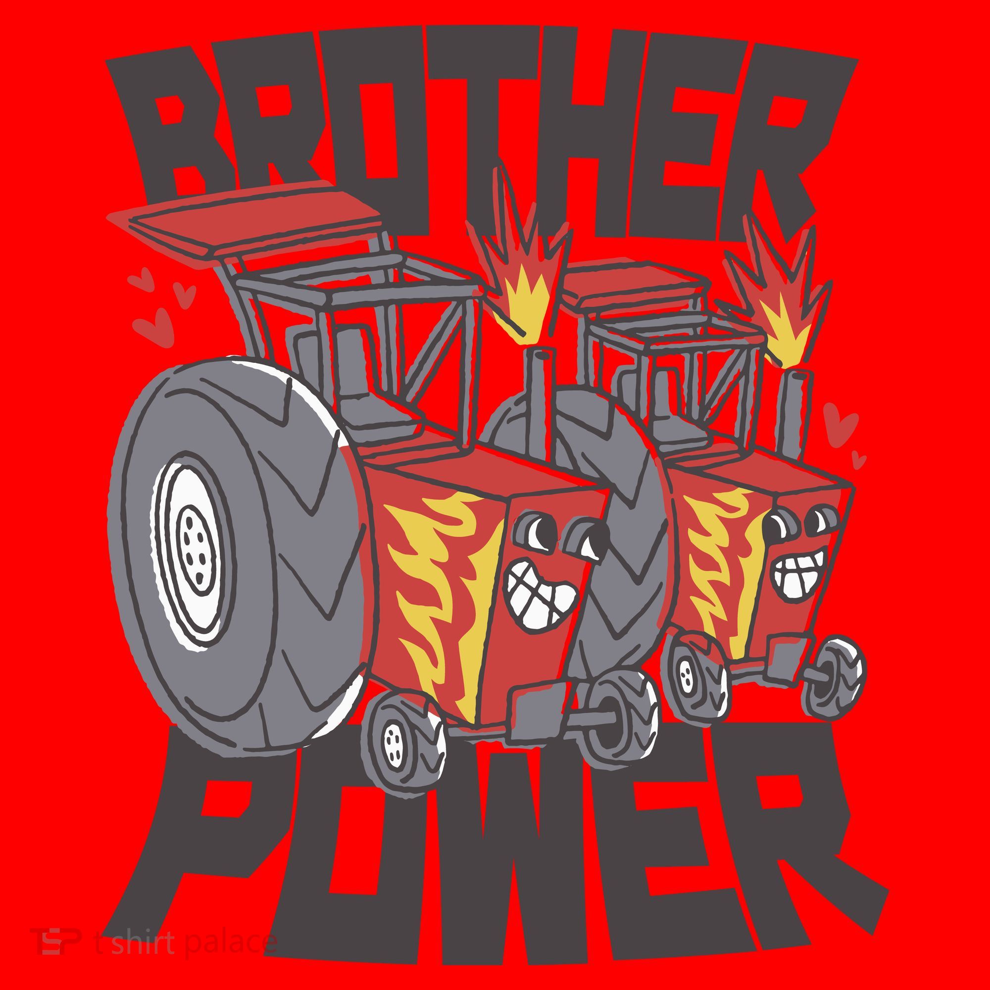 Brother Power Tractor Santa Hat