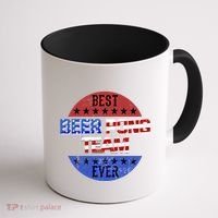Beer Pong Team Player Independence Day Patriotic Usa Flag Gift Coffee Mug thumb 1