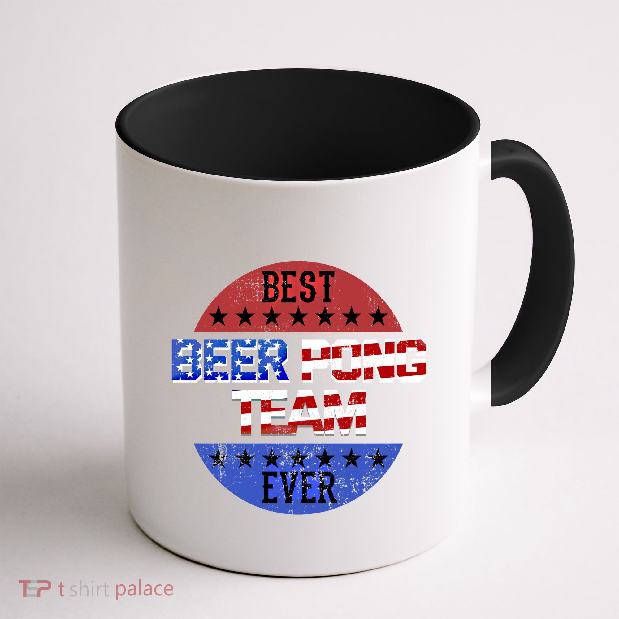 Beer Pong Team Player Independence Day Patriotic Usa Flag Gift Coffee Mug