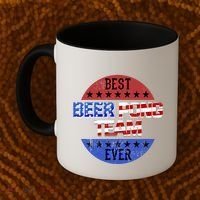 Beer Pong Team Player Independence Day Patriotic Usa Flag Gift Coffee Mug thumb 2