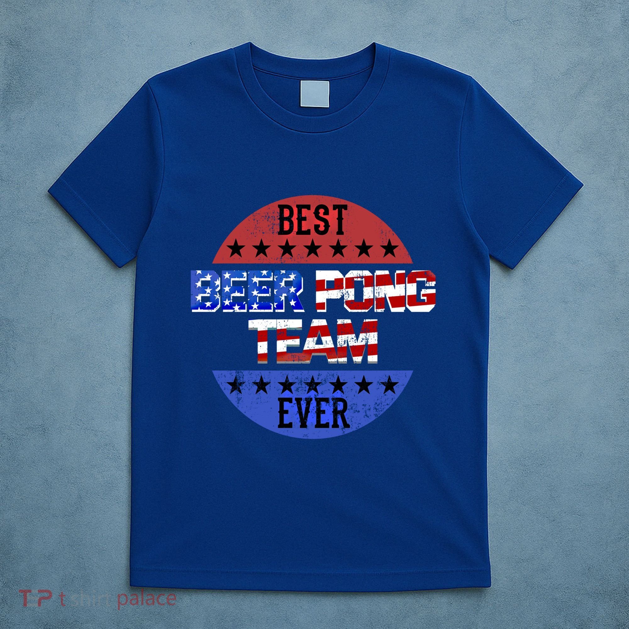 Beer Pong Team Player Independence Day Patriotic Usa Flag Gift T-Shirt