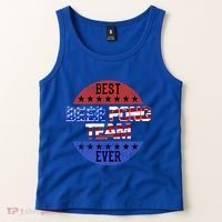 Beer Pong Team Player Independence Day Patriotic Usa Flag Gift Tank Top thumb 2