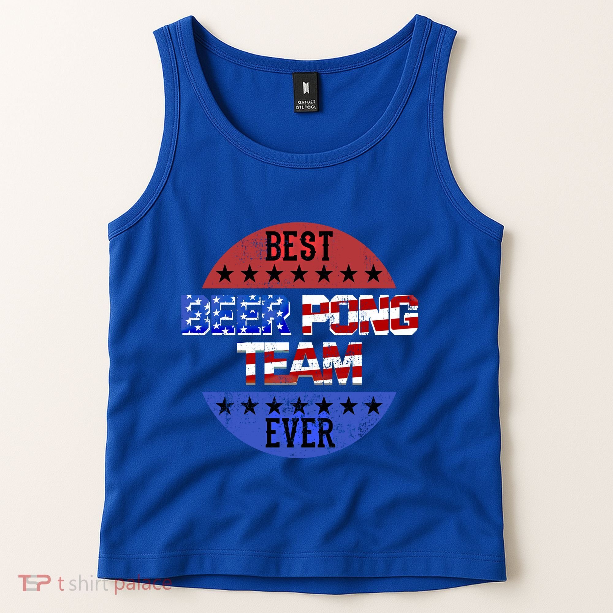 Beer Pong Team Player Independence Day Patriotic Usa Flag Gift Tank Top