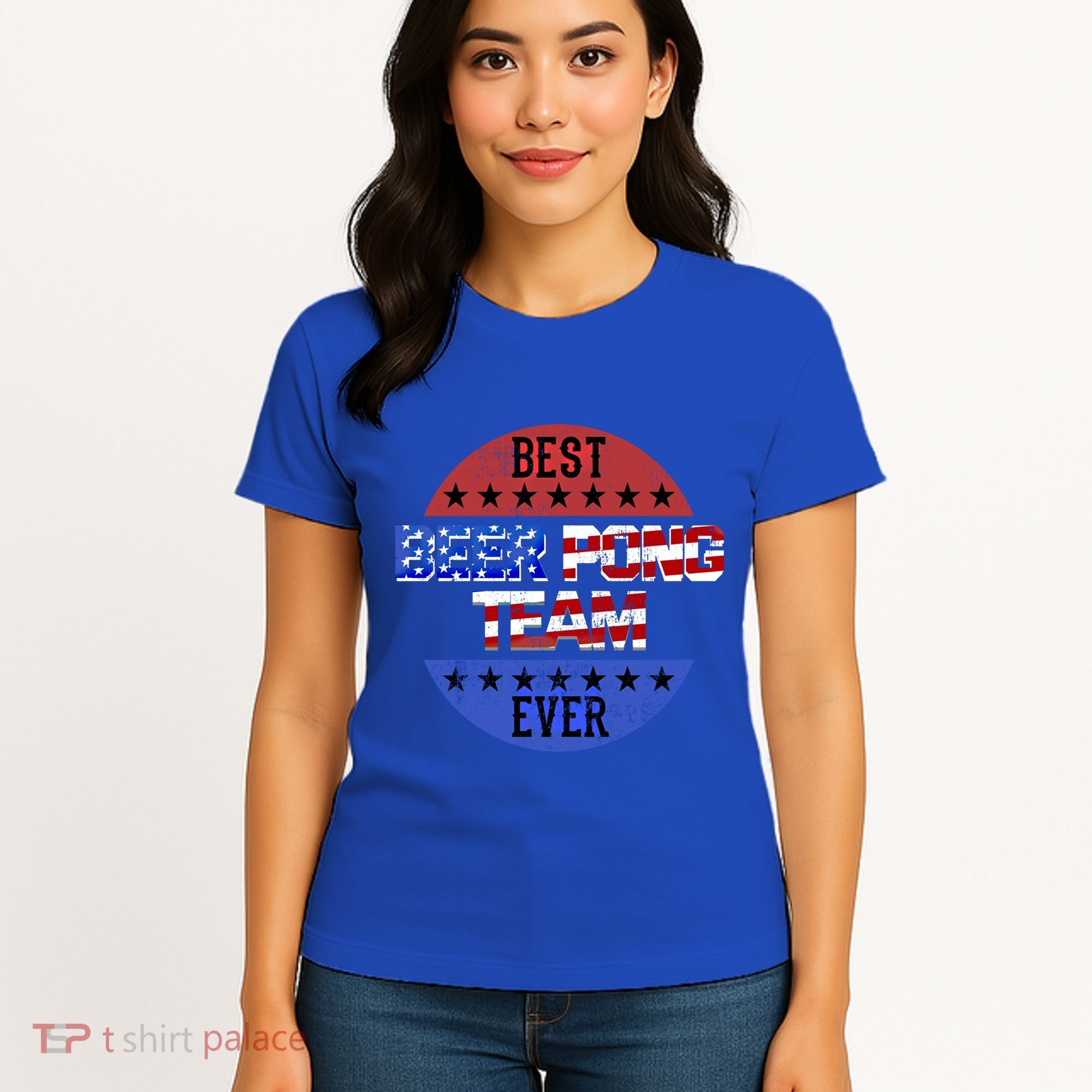 Beer Pong Team Player Independence Day Patriotic Usa Flag Gift Women's T-Shirt