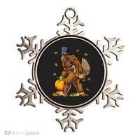 Bigfoot Pilgrim Turkey Pumpkin Thanksgiving Day Ornament thumb 0