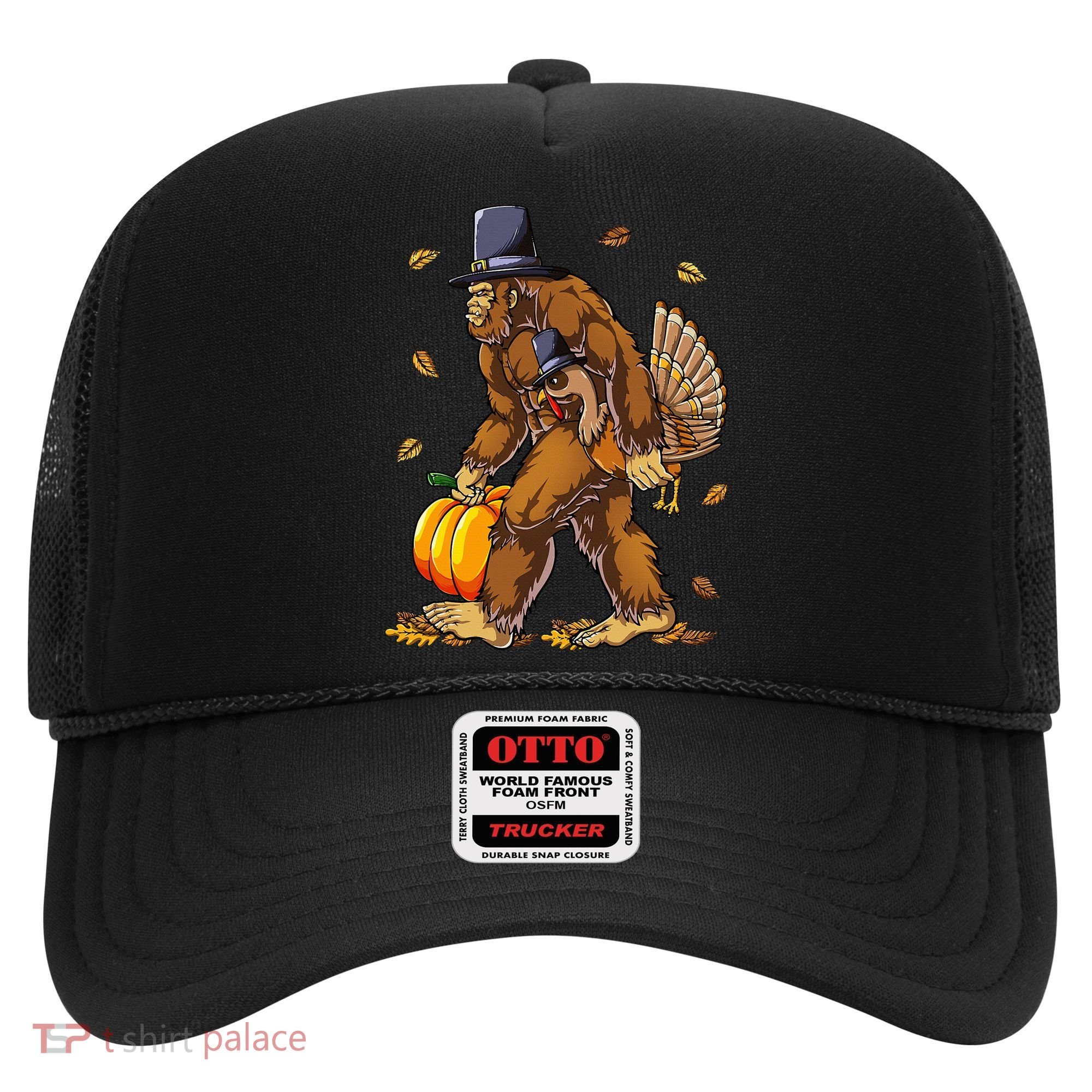Bigfoot Pilgrim Turkey Pumpkin Thanksgiving Day Hat