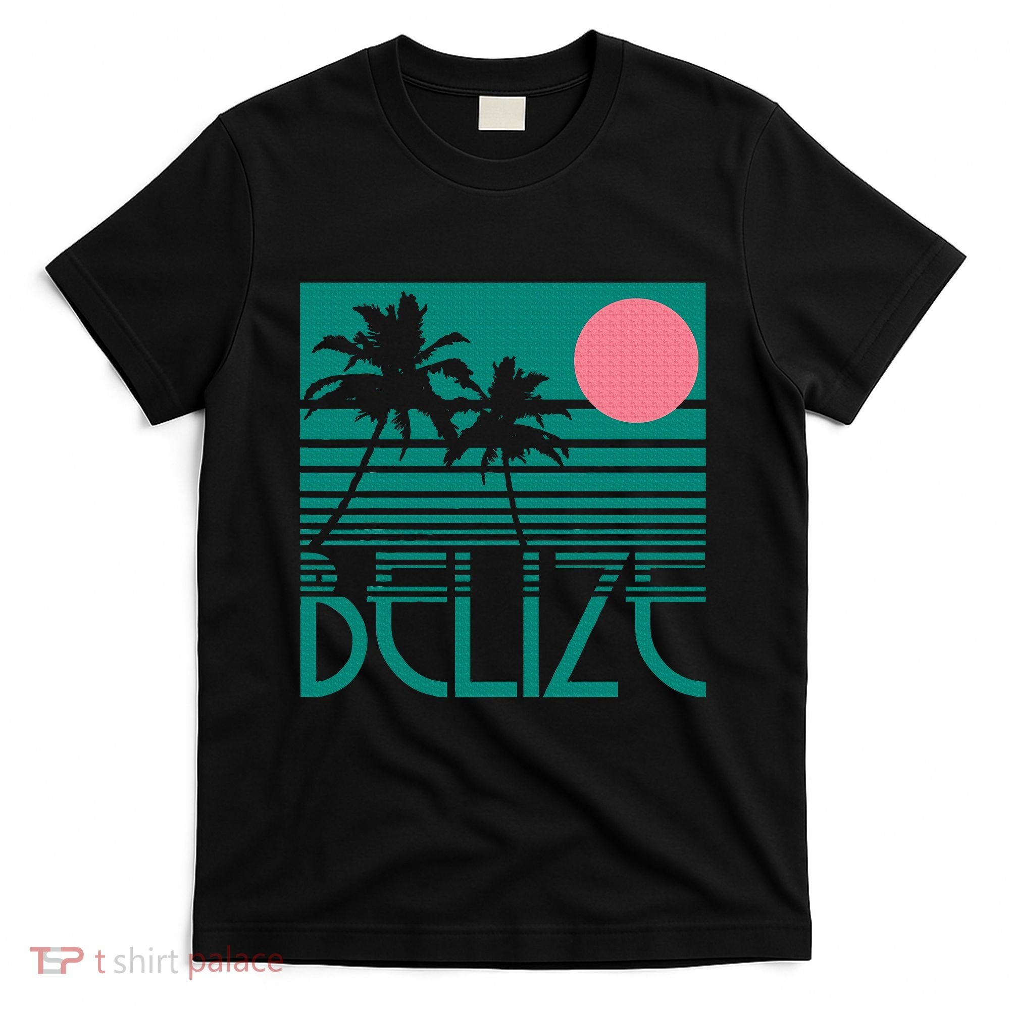 Belize Palm Trees Surf Vintage Retro Souvenir T-Shirt