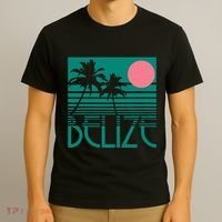 Belize Palm Trees Surf Vintage Retro Souvenir T-Shirt thumb 3