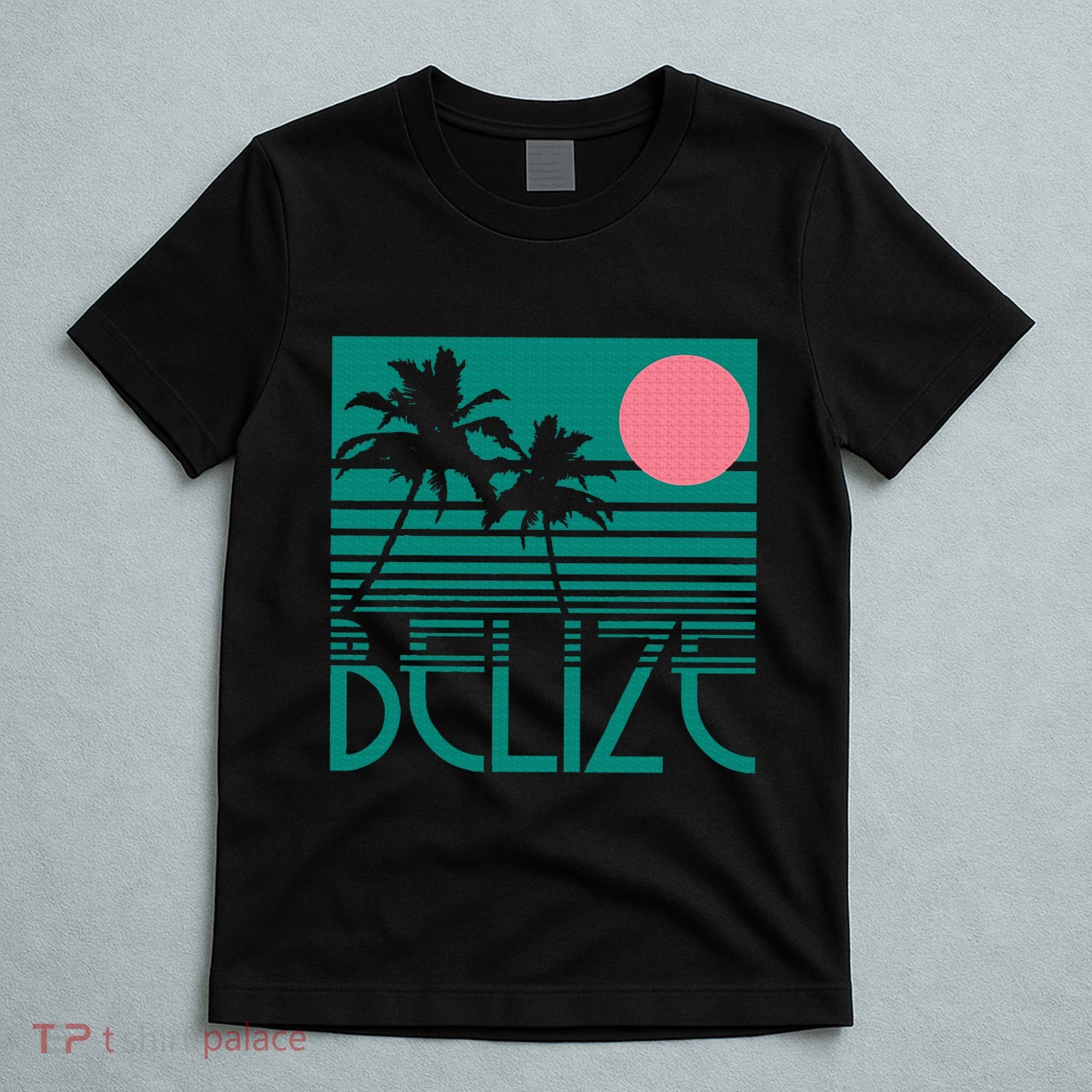 Belize Palm Trees Surf Vintage Retro Souvenir T-Shirt