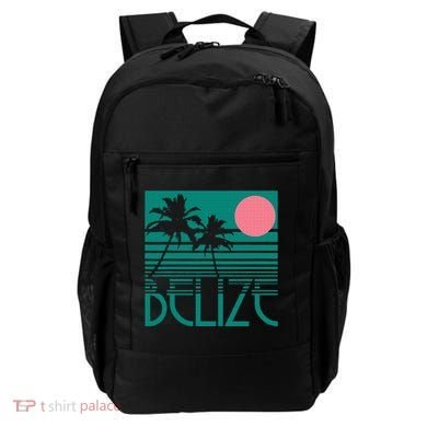 Belize Palm Trees Surf Vintage Retro Souvenir Backpack
