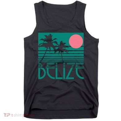 Belize Palm Trees Surf Vintage Retro Souvenir Tank Top