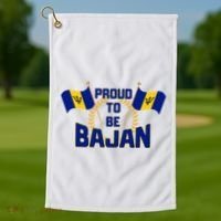 Barbados Proud To Be Bajan Golf Towel thumb 1