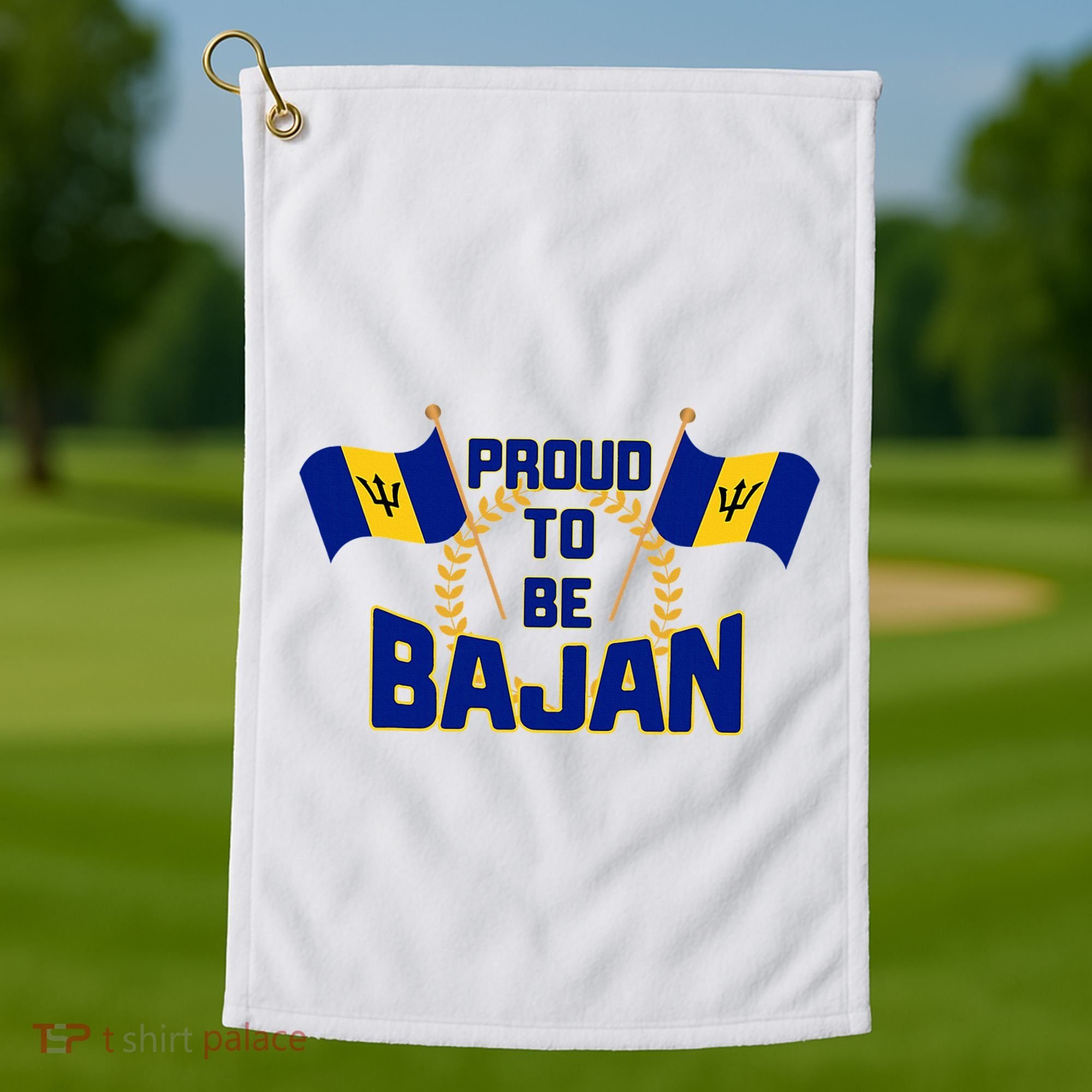 Barbados Proud To Be Bajan Golf Towel