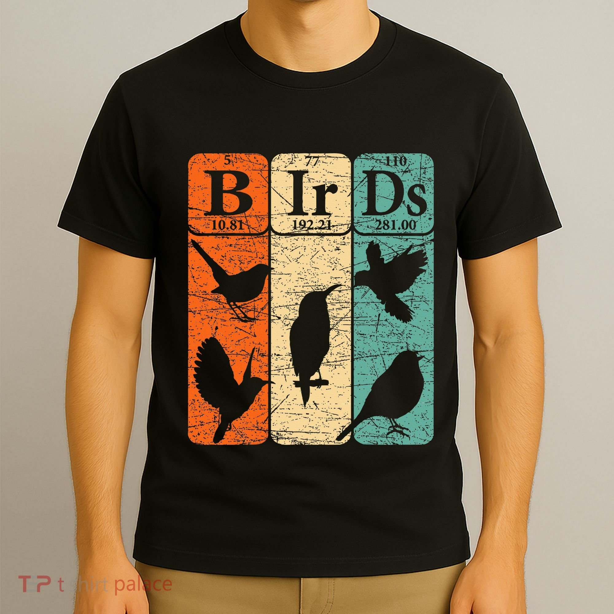 Birds Periodic Table Elements Birdwatching Ornithology T-Shirt