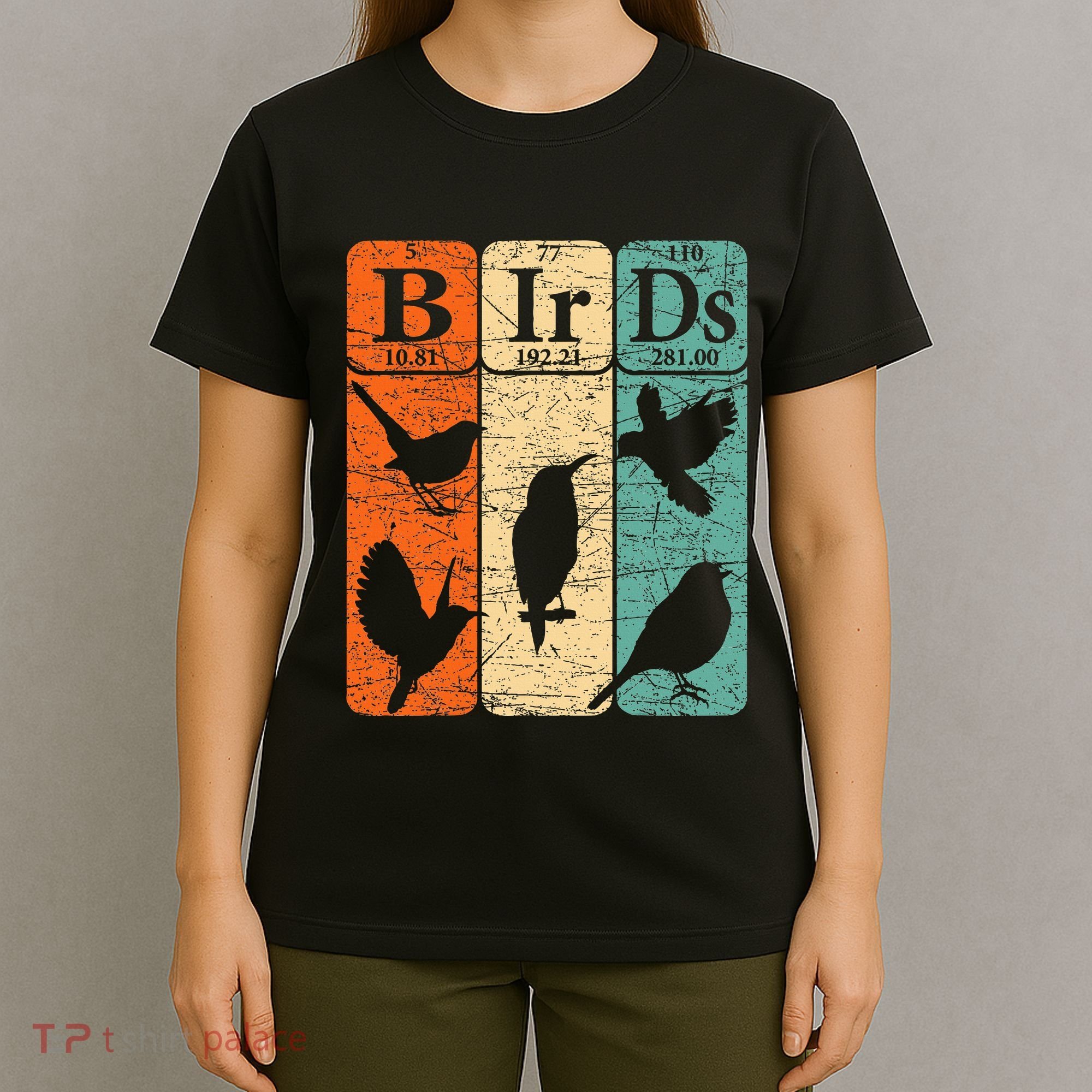 Birds Periodic Table Elements Birdwatching Ornithology T-Shirt