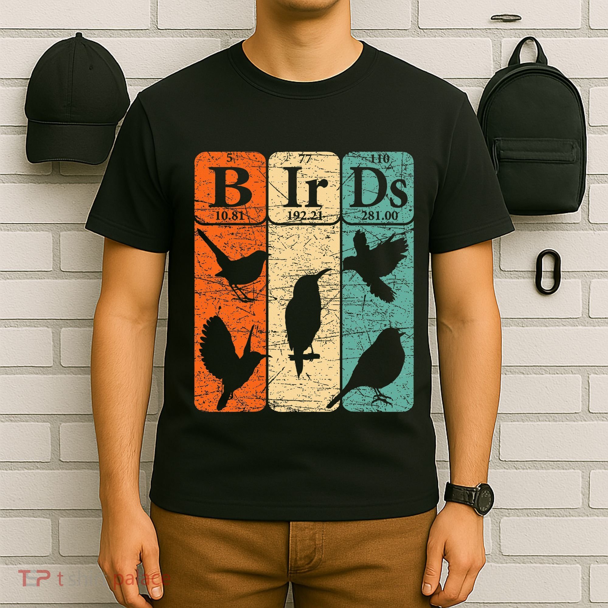 Birds Periodic Table Elements Birdwatching Ornithology T-Shirt