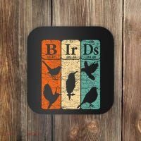 Birds Periodic Table Elements Birdwatching Ornithology Coaster thumb 0