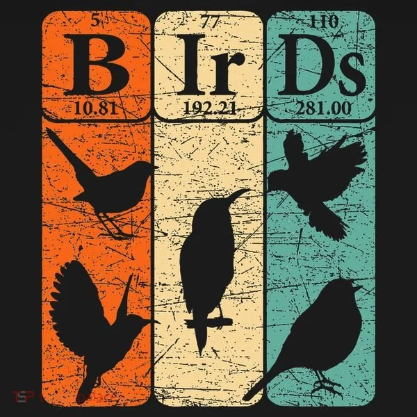 Birds Periodic Table Elements Birdwatching Ornithology Baby Bodysuit
