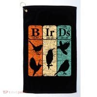 Birds Periodic Table Elements Birdwatching Ornithology Golf Towel thumb 0