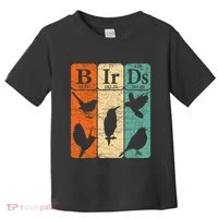 Birds Periodic Table Elements Birdwatching Ornithology Toddler T-Shirt thumb 0