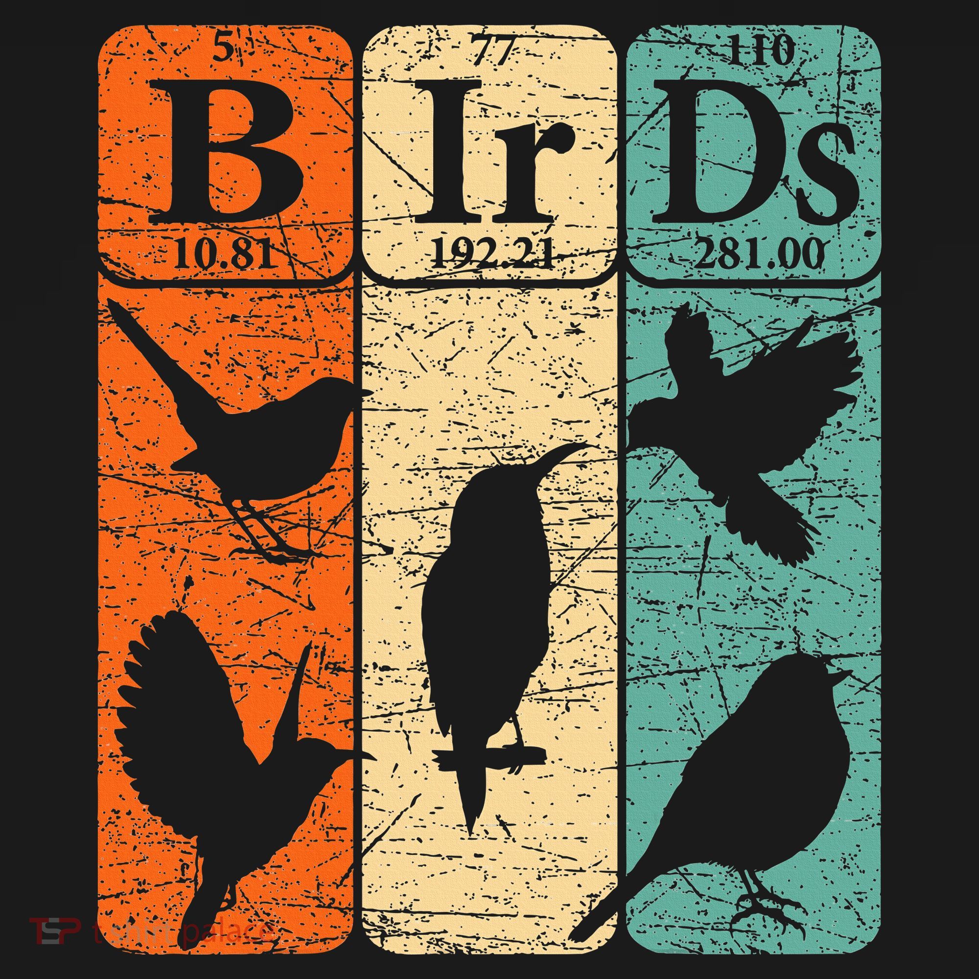 Birds Periodic Table Elements Birdwatching Ornithology Toddler T-Shirt