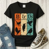 Birds Periodic Table Elements Birdwatching Ornithology Women's T-Shirt thumb 3
