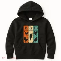 Birds Periodic Table Elements Birdwatching Ornithology Kids Hoodie thumb 0