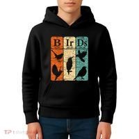 Birds Periodic Table Elements Birdwatching Ornithology Kids Hoodie thumb 4