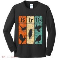 Birds Periodic Table Elements Birdwatching Ornithology Kids Long Sleeve Shirt thumb 0