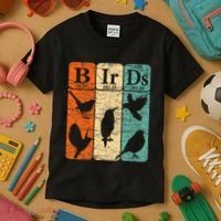 Birds Periodic Table Elements Birdwatching Ornithology Kids T-Shirt thumb 3