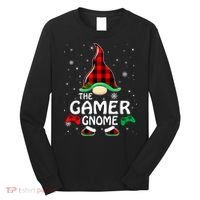 Buffalo Plaid The Gamer Gnome Gaming Lover Christmas Long Sleeve Shirt thumb 0
