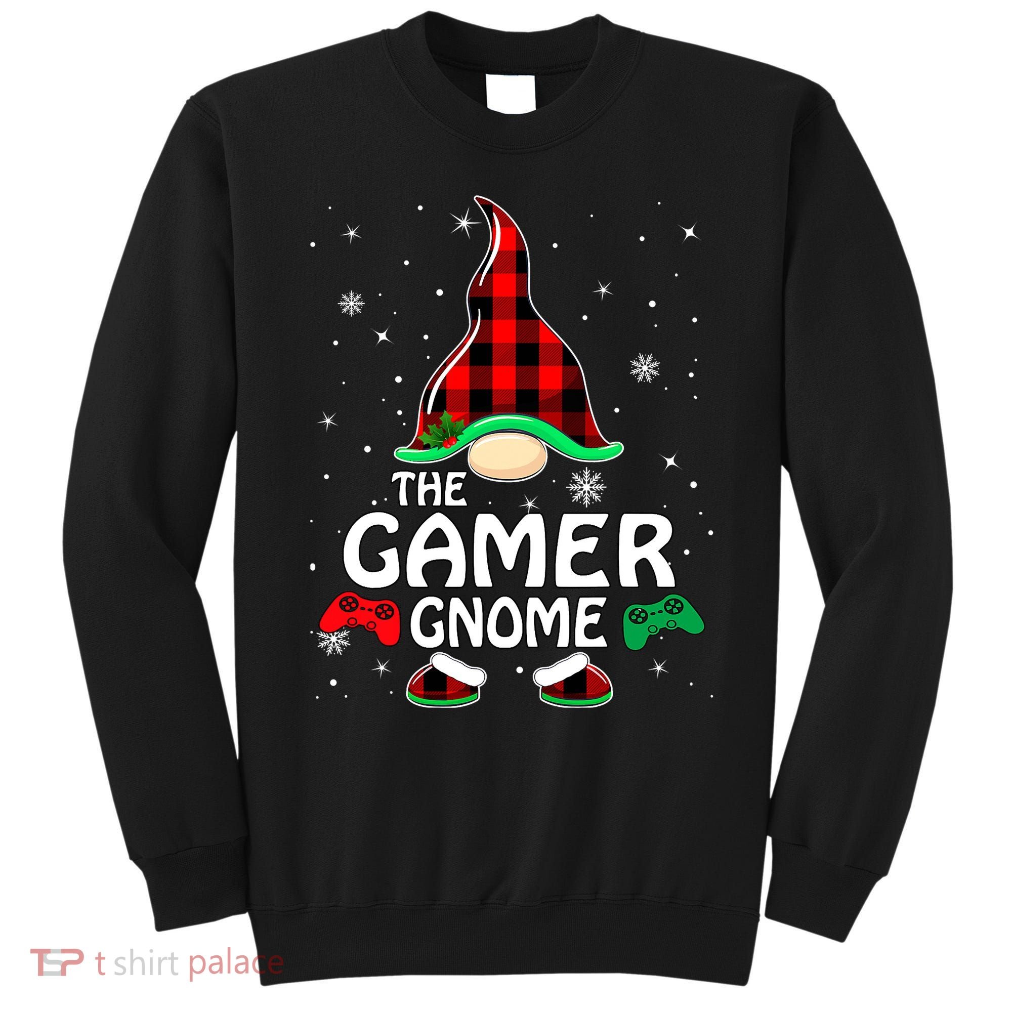 Buffalo Plaid The Gamer Gnome Gaming Lover Christmas Sweatshirt