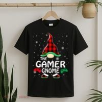 Buffalo Plaid The Gamer Gnome Gaming Lover Christmas T-Shirt thumb 2