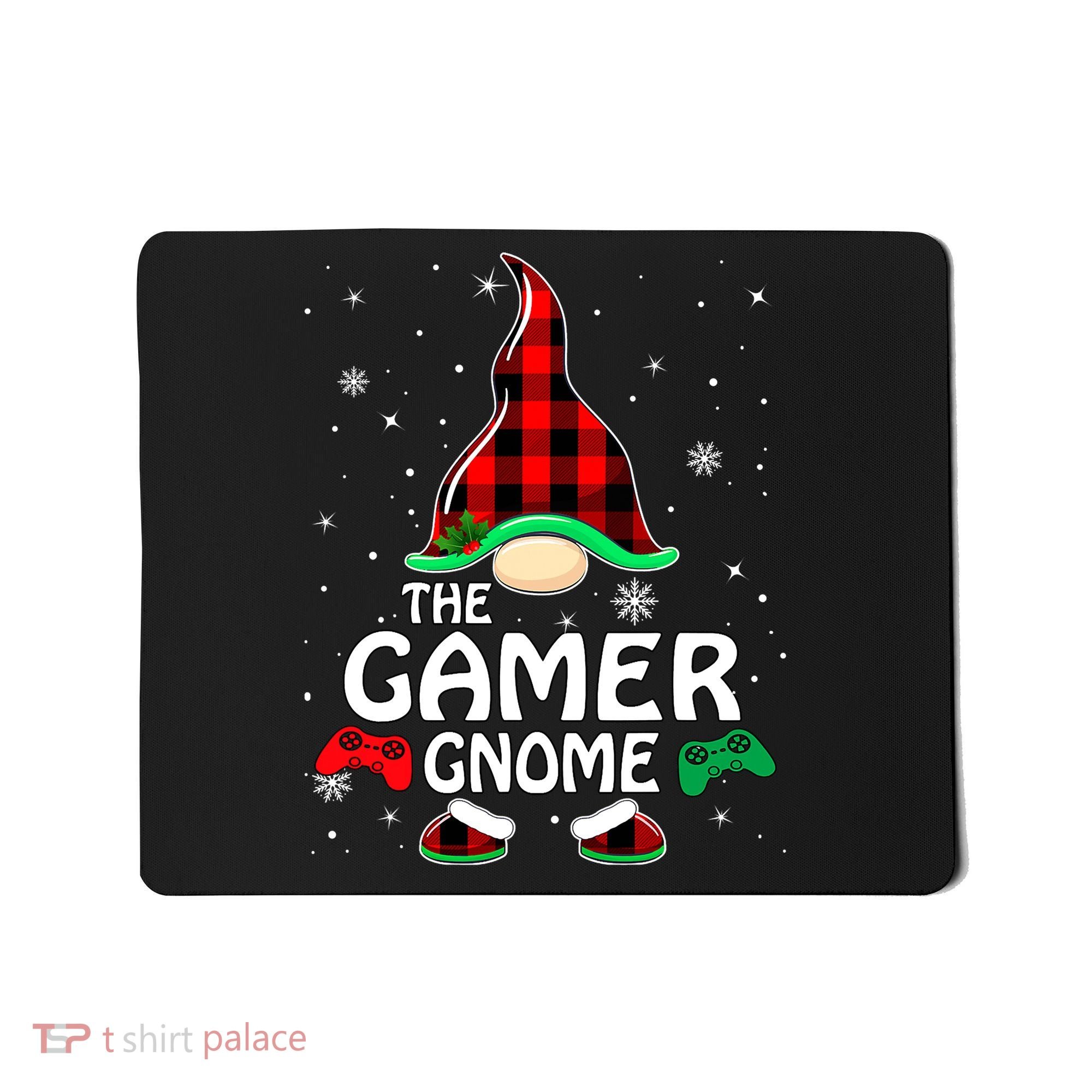 Buffalo Plaid The Gamer Gnome Gaming Lover Christmas Mousepad