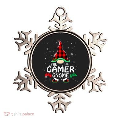 Buffalo Plaid The Gamer Gnome Gaming Lover Christmas Ornament